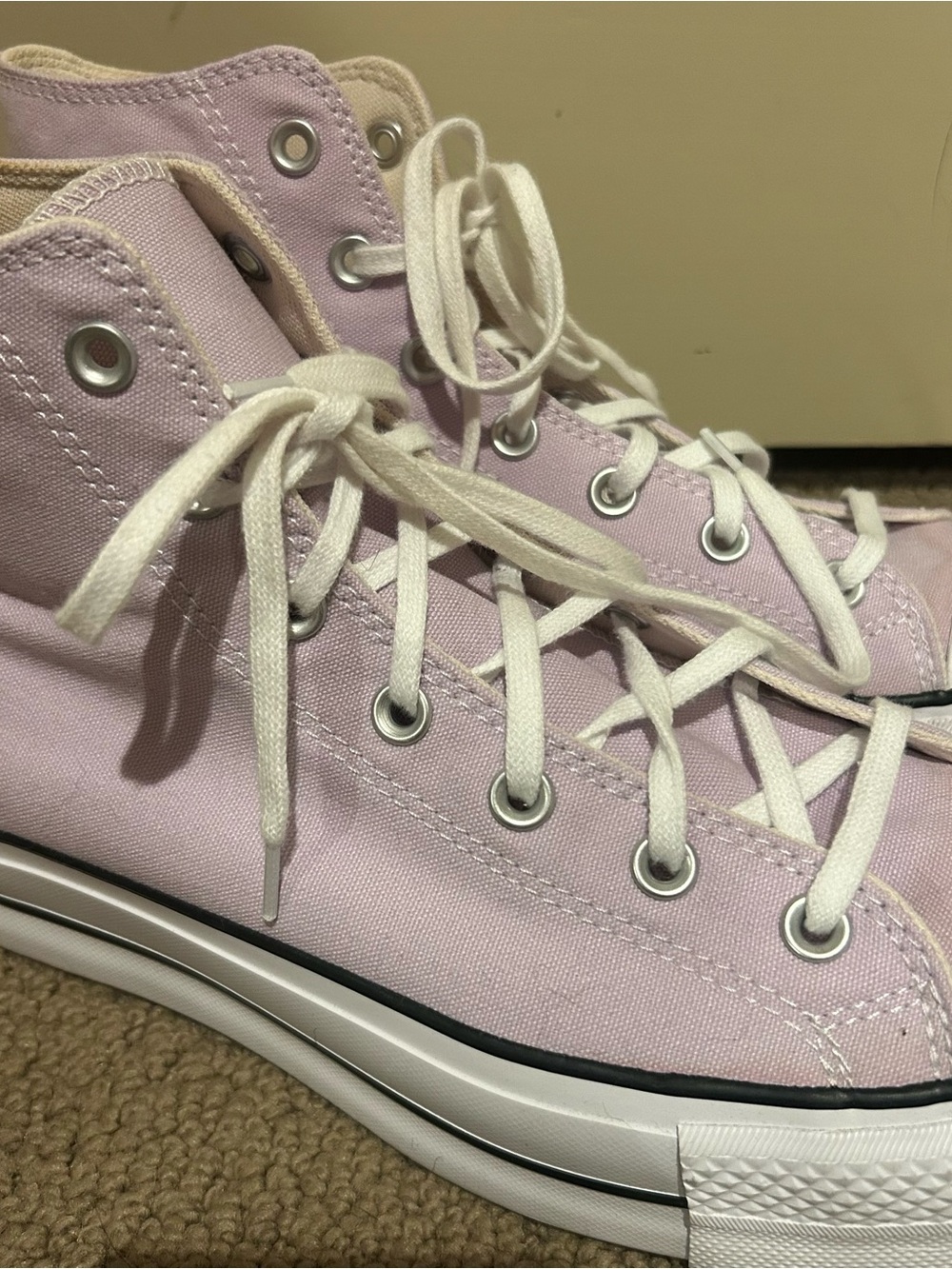 Converse Platform High-Top Sneakers in Lavender - Picture 2 of 13